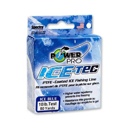 Леска плетеная Power Pro Ice-Tec (45м, синяя, 0,1мм, 5кг)