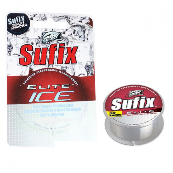 Леска зимняя Sufix Elite Ice (прозрачная 50м 0.065мм 0,6кг DSHSK008024A51)